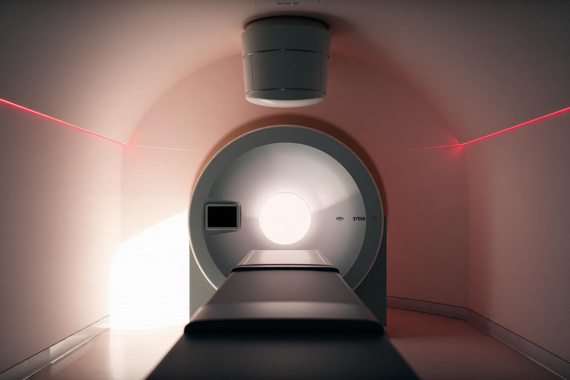 Modern linear accelerator in a radiotherapy bunker